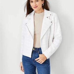 NWT Ann Taylor Tweed Moto Jacket